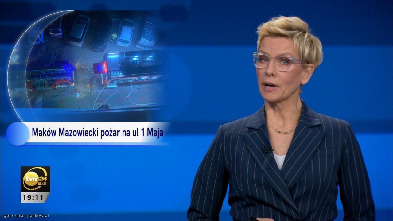 Maków Mazowiecki pożar na ul 1 Maja