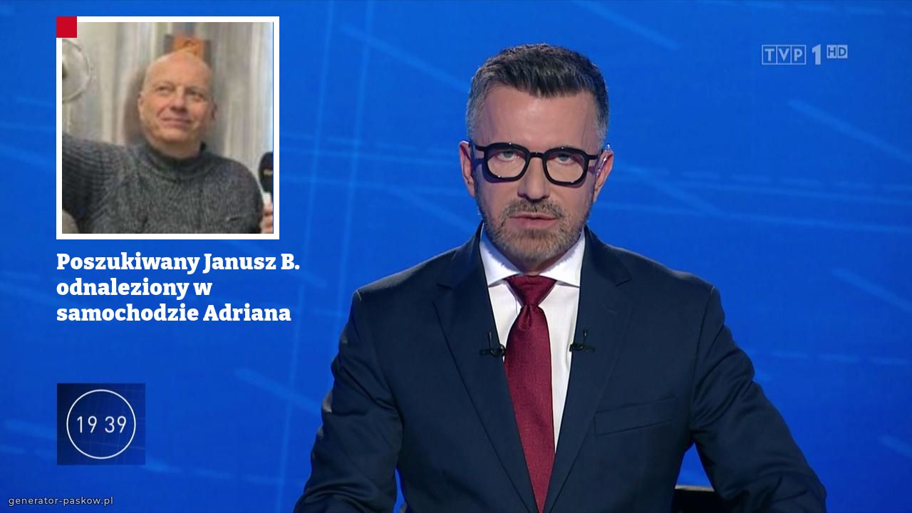 Poszukiwany Janusz B. odnaleziony w samochodzie Adriana