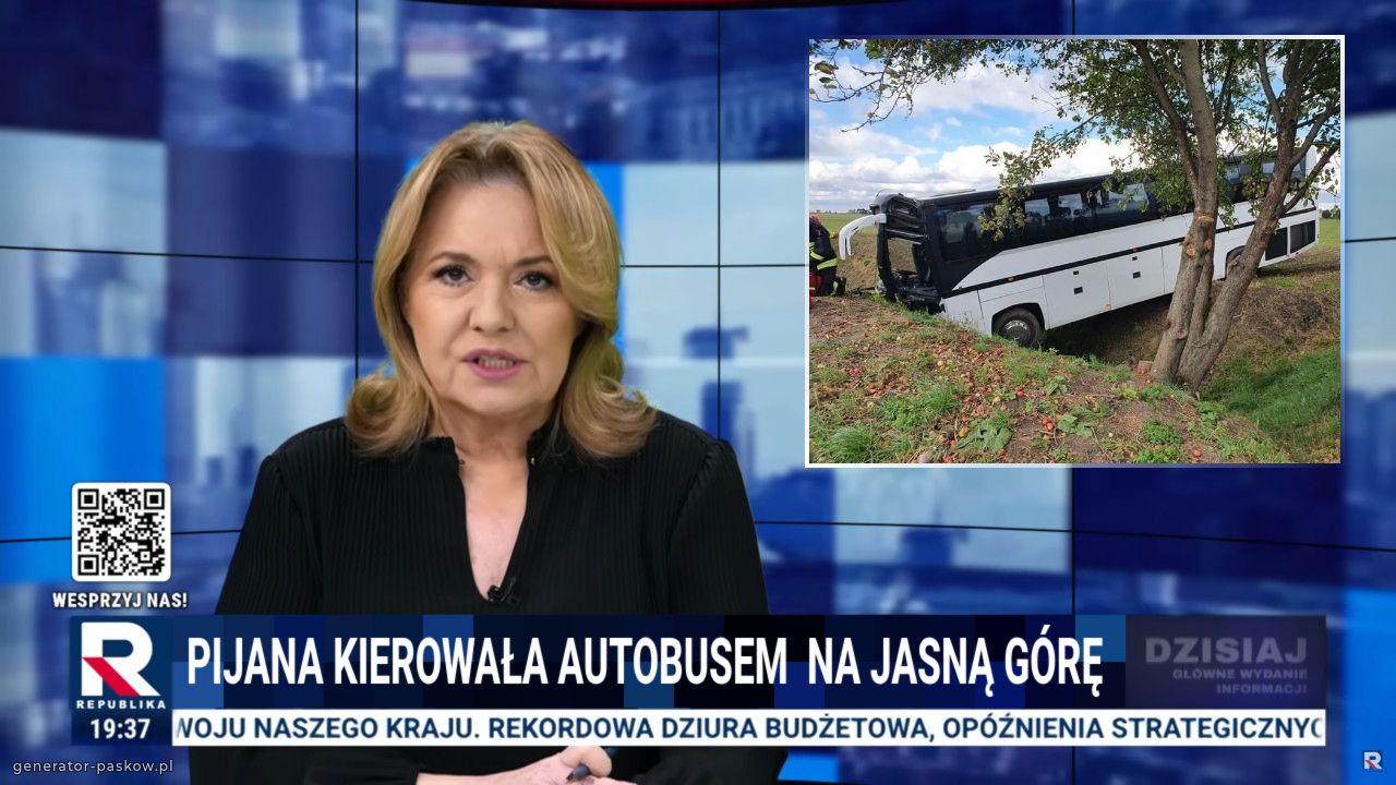 Pijana kierowała autobusem  na JASNĄ Górę 