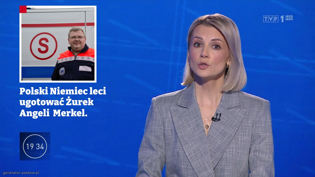 Polski Niemiec leci ugotować Żurek  Angeli  Merkel. 