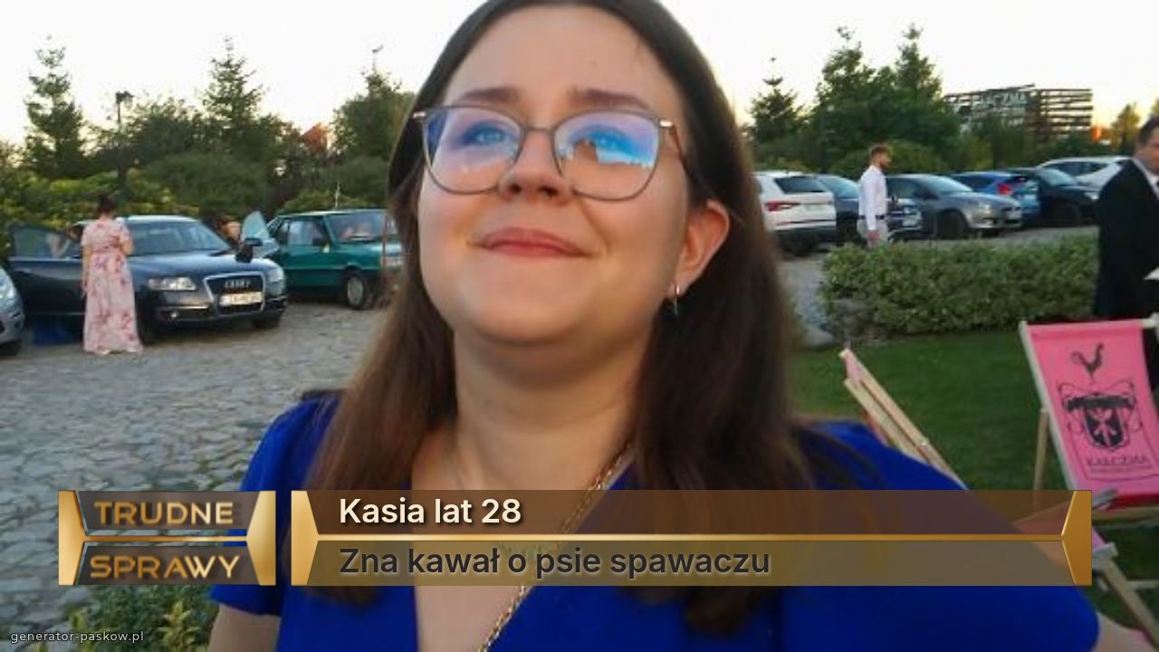 Kasia lat 28
Zna kawał o psie spawaczu