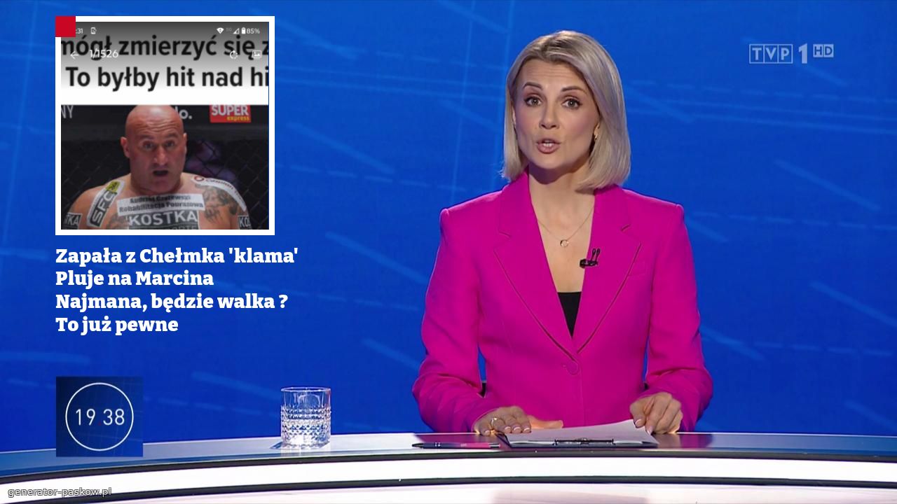 Zapała z Chełmka 'klama'
Pluje na Marcina Najmana, będzie walka ?
To już pewne 