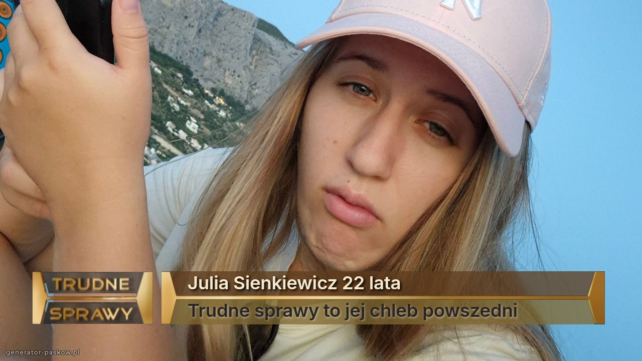 Julia Sienkiewicz 22 lata
Trudne sprawy to jej chleb powszedni