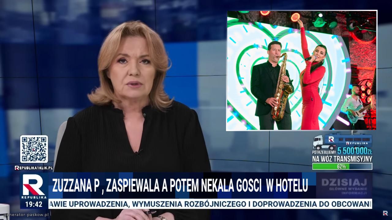 Zuzzana p , zaspiewala a potem nekala gosci  w hotelu  