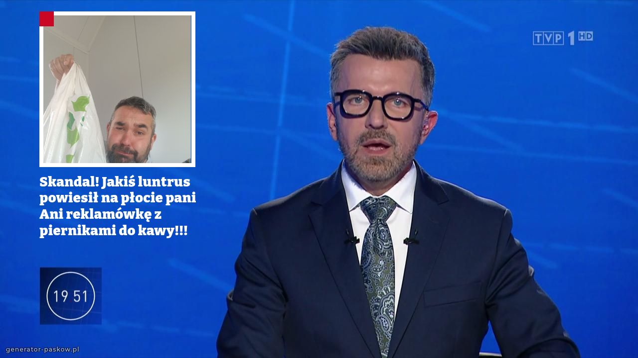 Skandal! Jakiś luntrus powiesił na płocie pani Ani reklamówkę z piernikami do kawy!!!