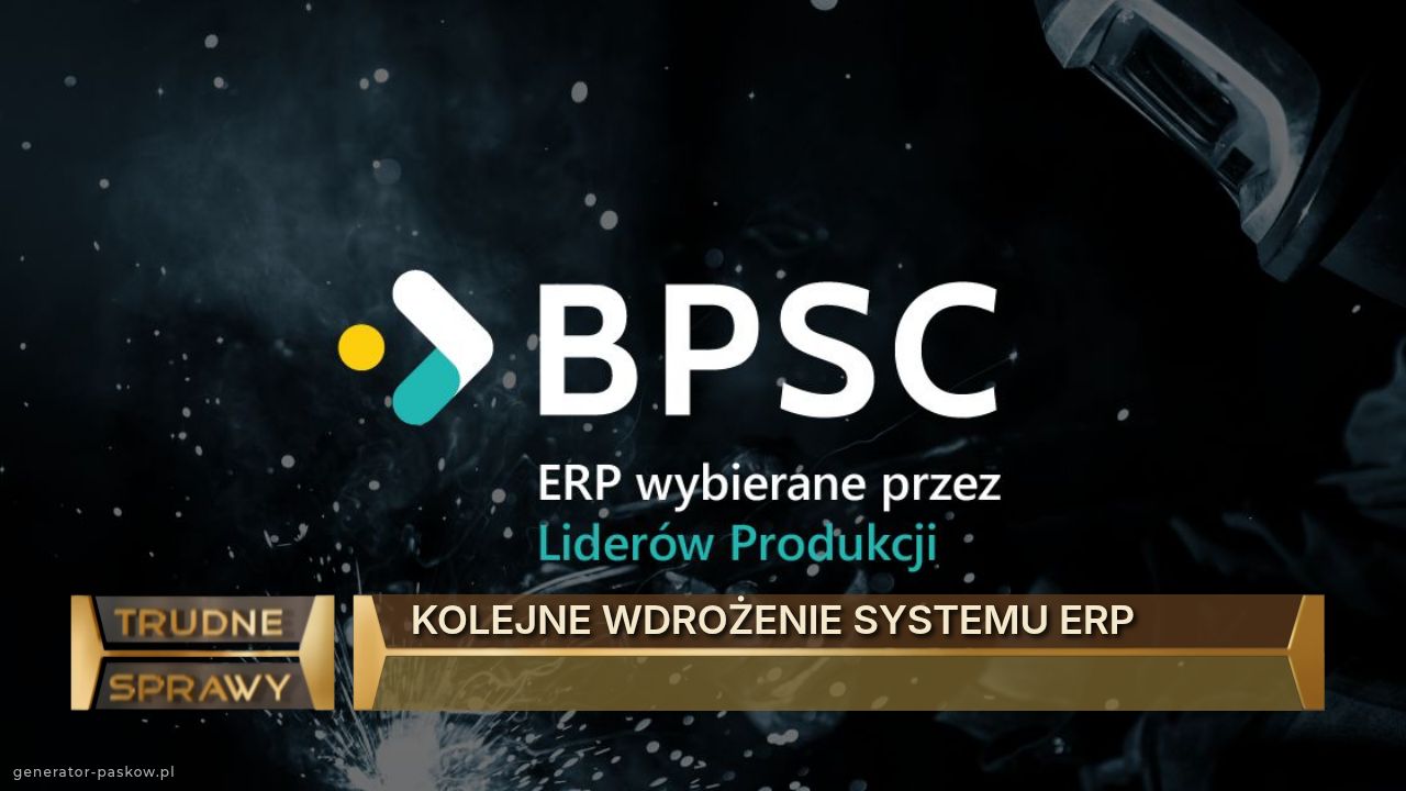 KOLEJNE WDROŻENIE SYSTEMU ERP
