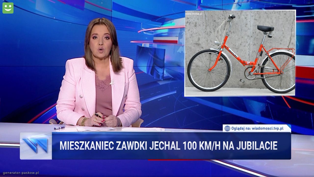 Mieszkaniec zawdki jechal 100 km/h na jubilacie 