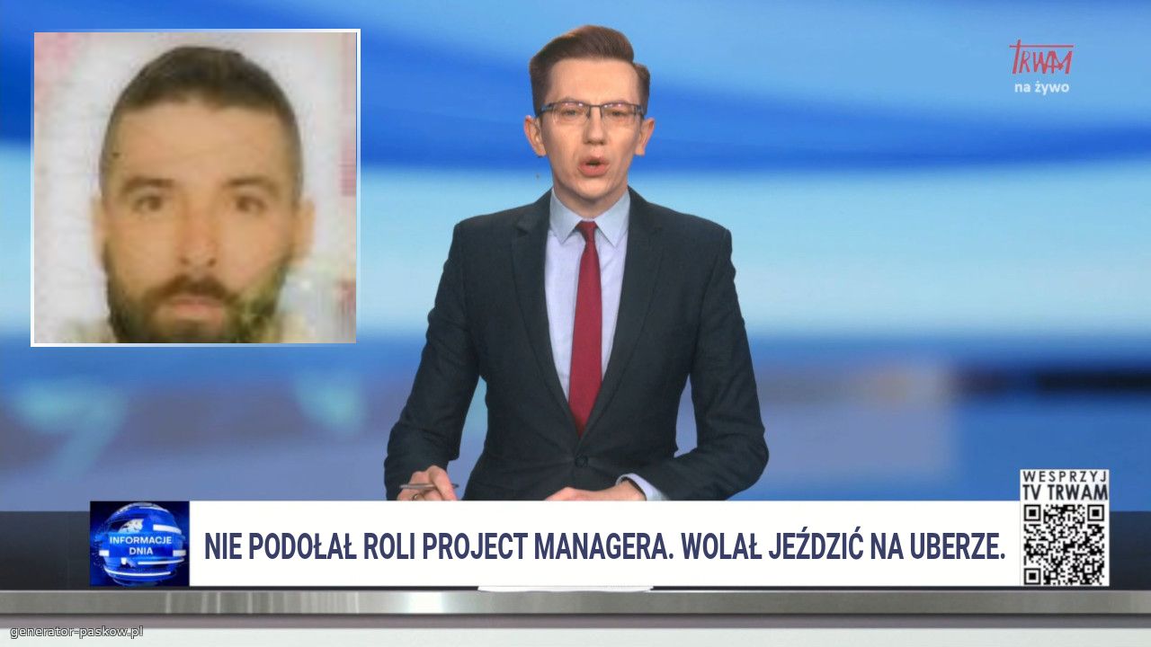 Nie podołał roli project managera. Wolał jeździć na Uberze.