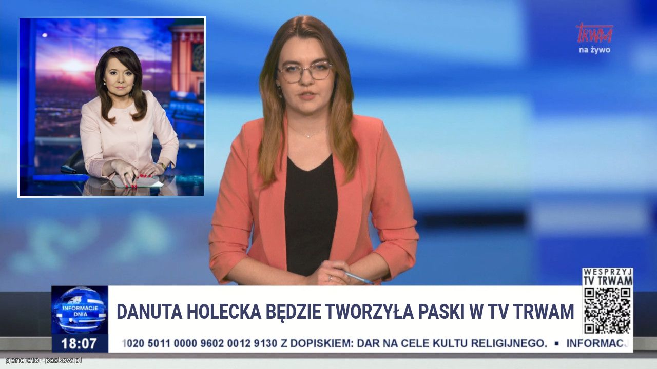 Danuta Holecka będzie tworzyła paski w tv trwam