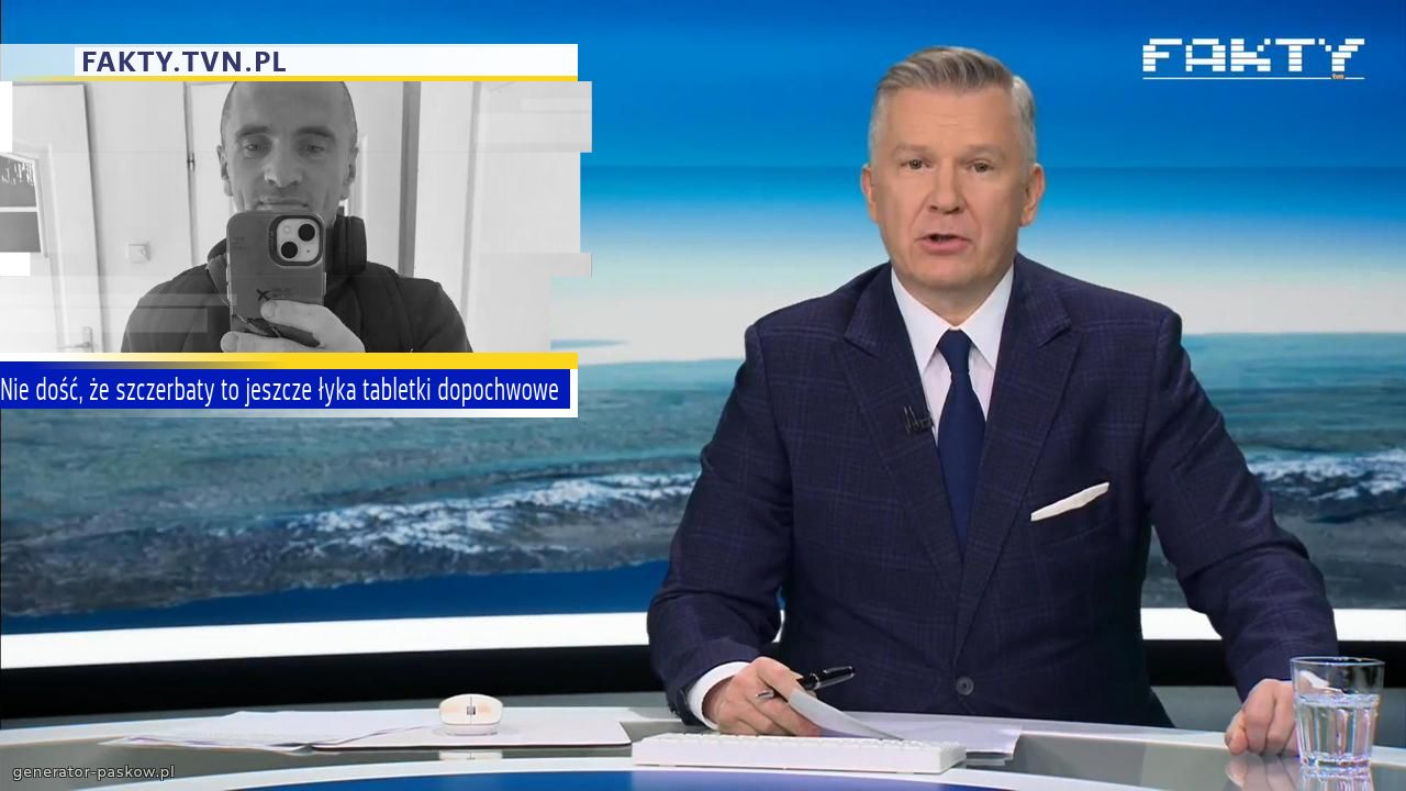 Nie dość, że szczerbaty to jeszcze łyka tabletki dopochwowe