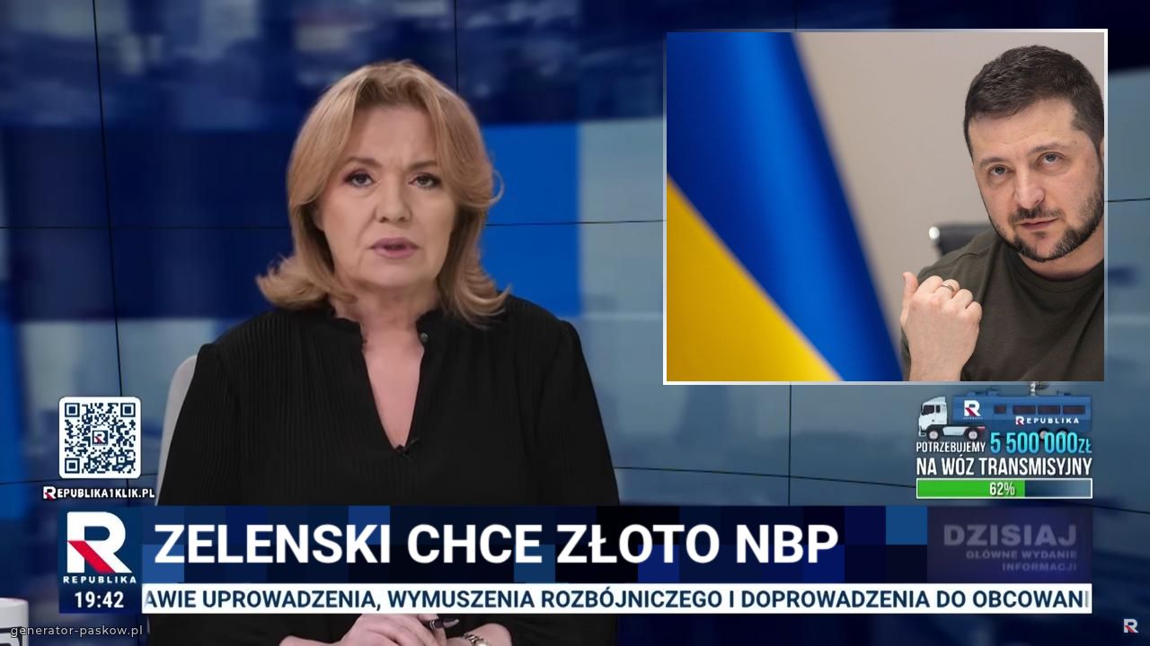 Zelenski chce złoto nbp