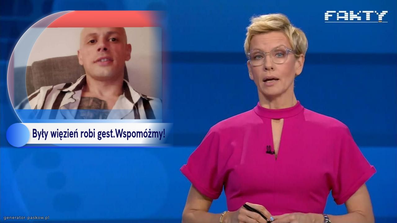 Były więzień robi gest.Wspomóżmy!