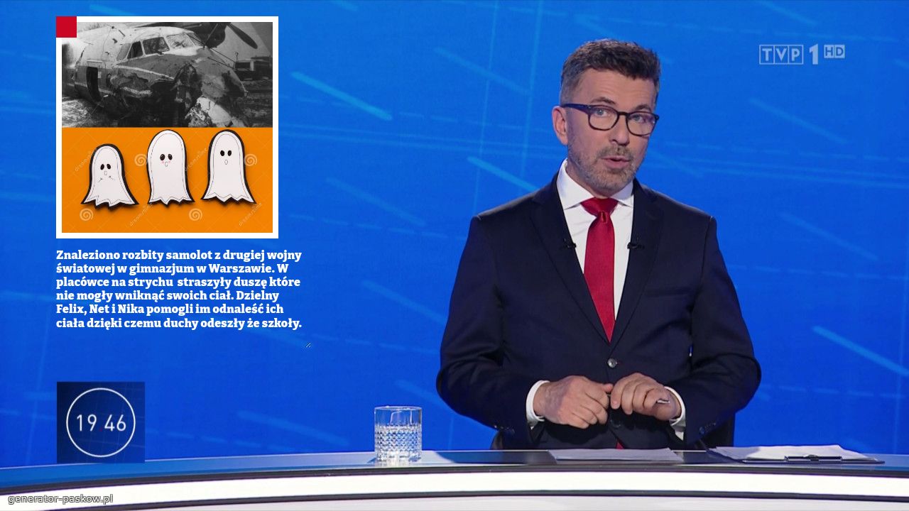 Znaleziono rozbity samolot z drugiej wojny światowej w gimnazjum w Warszawie. W placówce na strychu  straszyły duszę które nie mogły wniknąć swoich ciał. Dzielny Felix, Net i Nika pomogli im odnaleść ich ciała dzięki czemu duchy odeszły że szkoły.