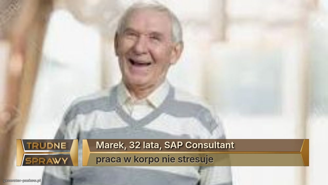 Marek, 32 lata, SAP Consultant
praca w korpo nie stresuje