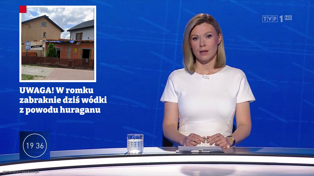 UWAGA! W romku zabraknie dziś wódki z powodu huraganu 