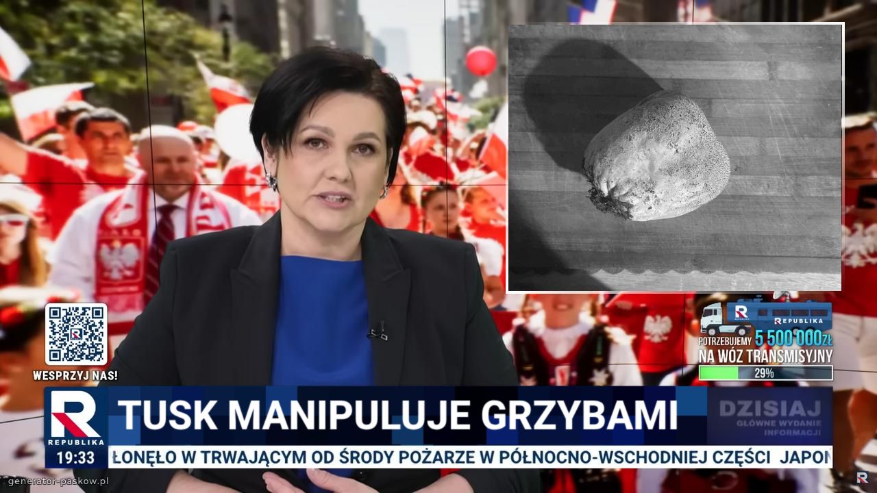 Tusk manipuluje grzybami  