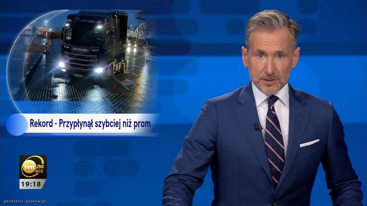 Rekord - Przypłynął szybciej niż prom 