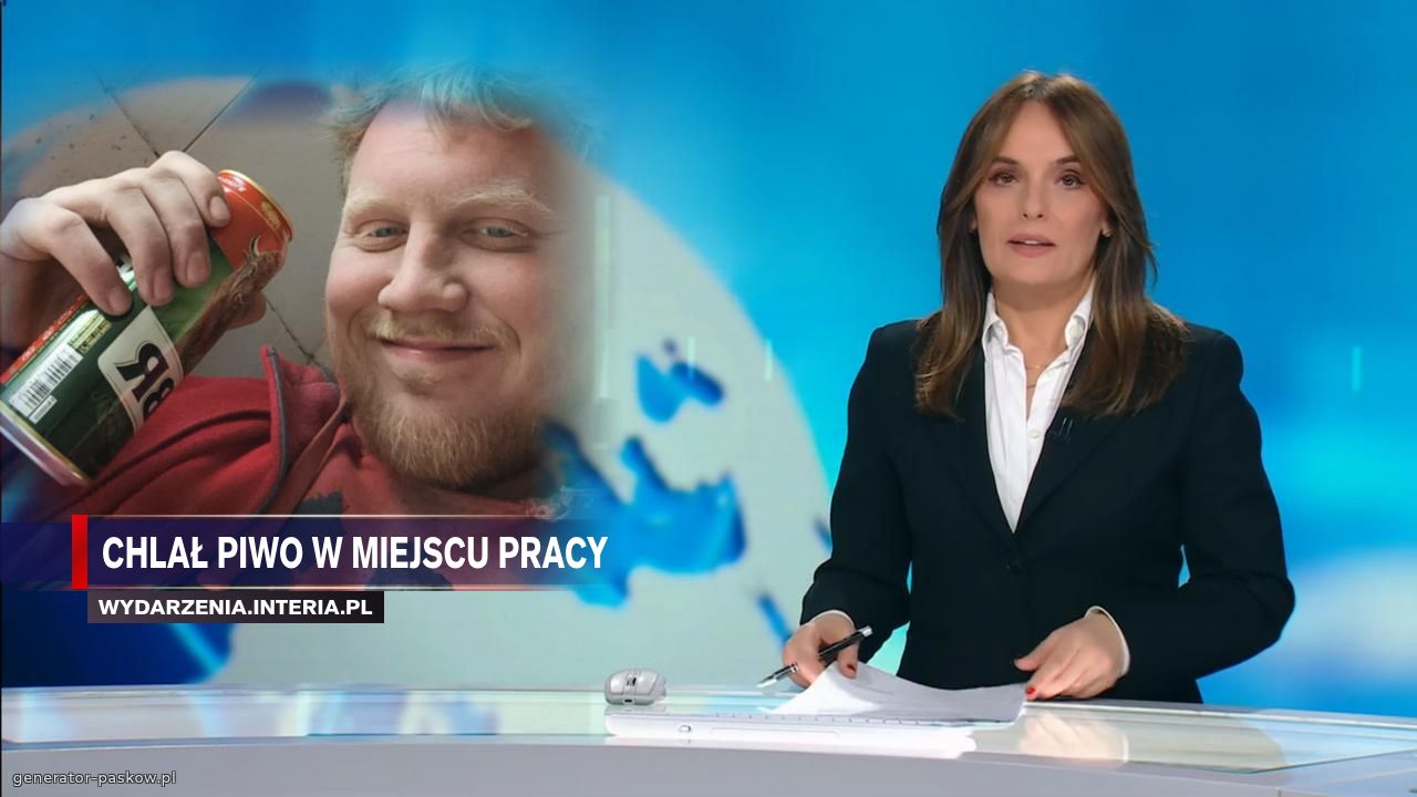 Chlał piwo w miejscu pracy