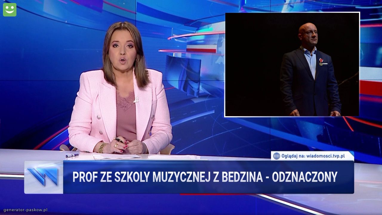 Prof ze Szkoly muzycznej z bedzina - odznaczony 