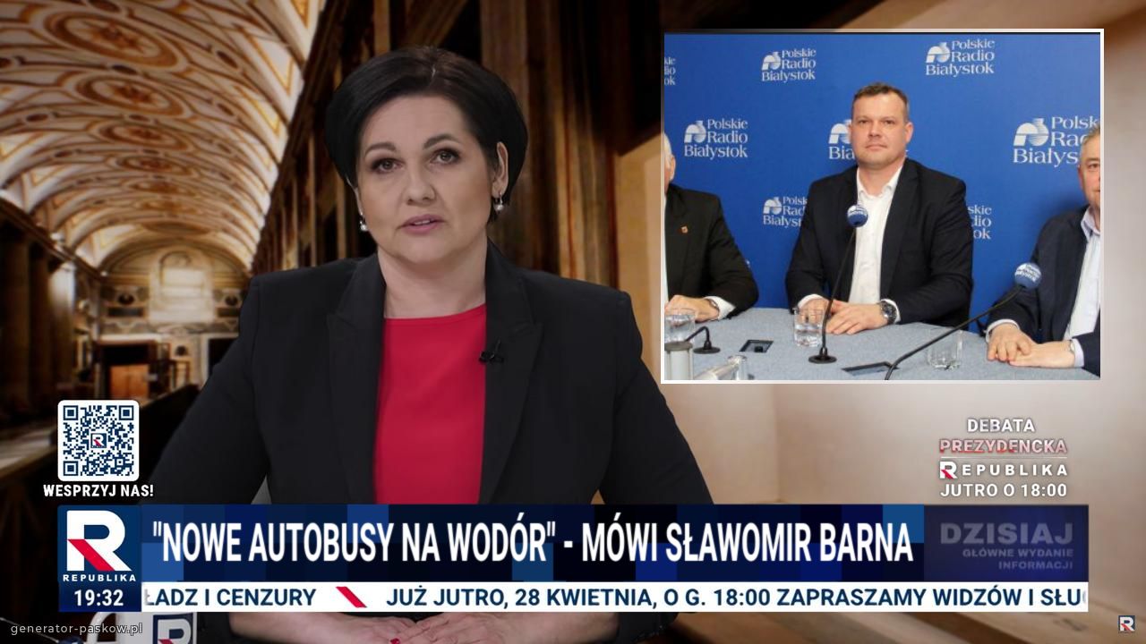 "nowe autobusy na wodór" - mówi sławomir barna