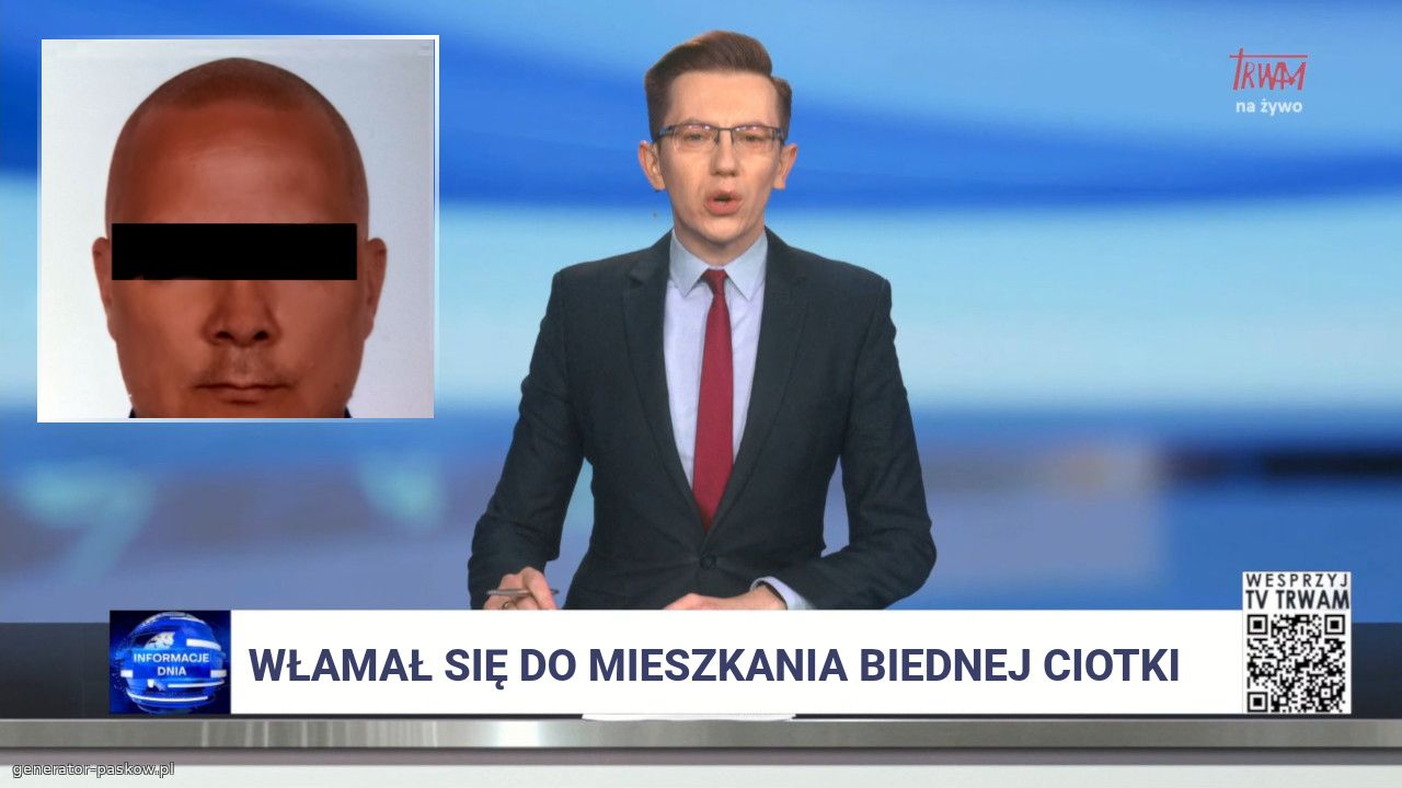 włamał się do mieszkania biednej ciotki