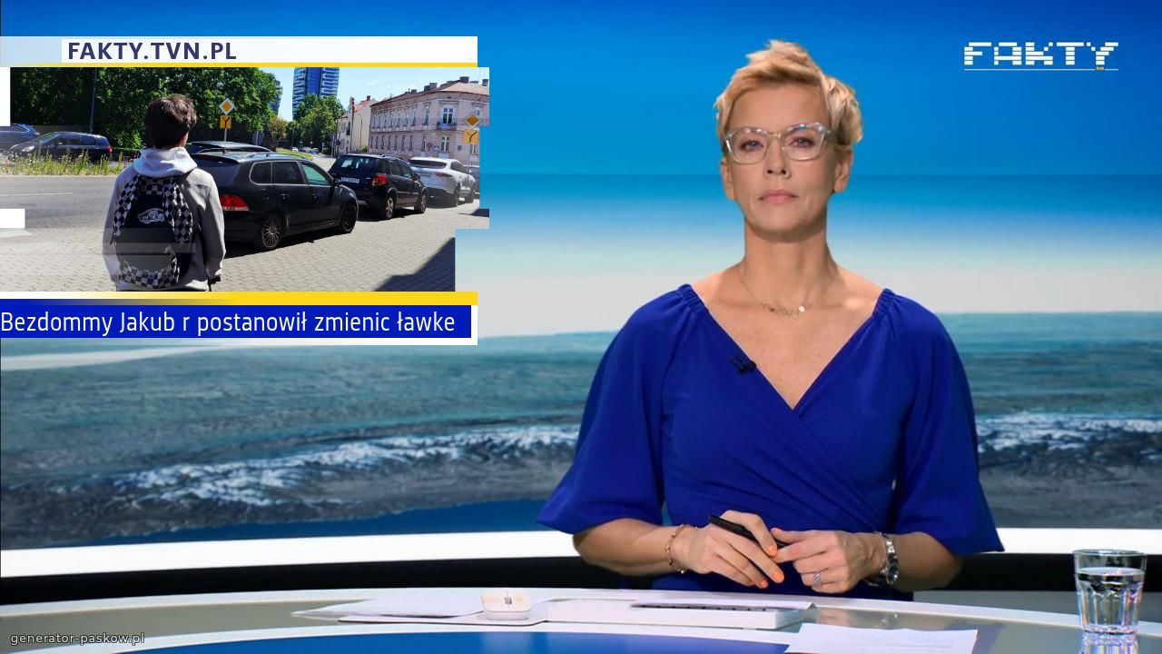 Bezdommy Jakub r postanowił zmienic ławke 