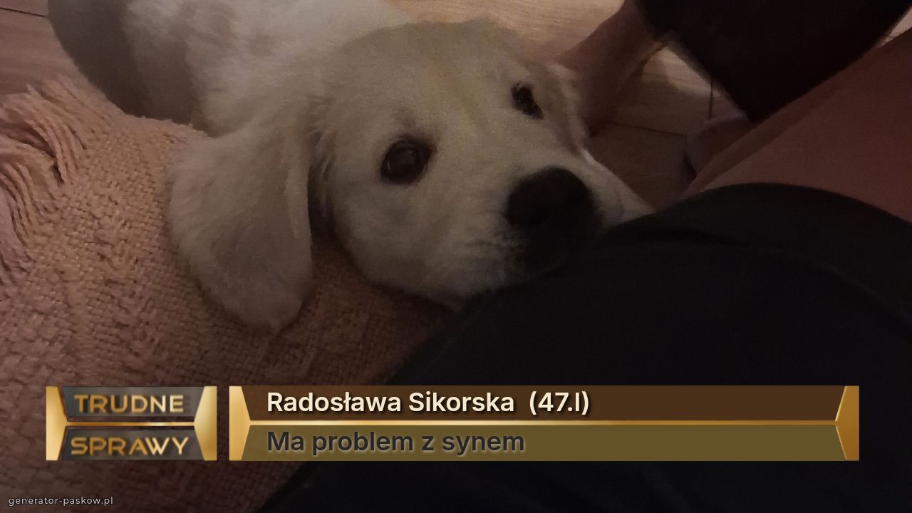 Radosława Sikorska  (47.l)
Ma problem z synem