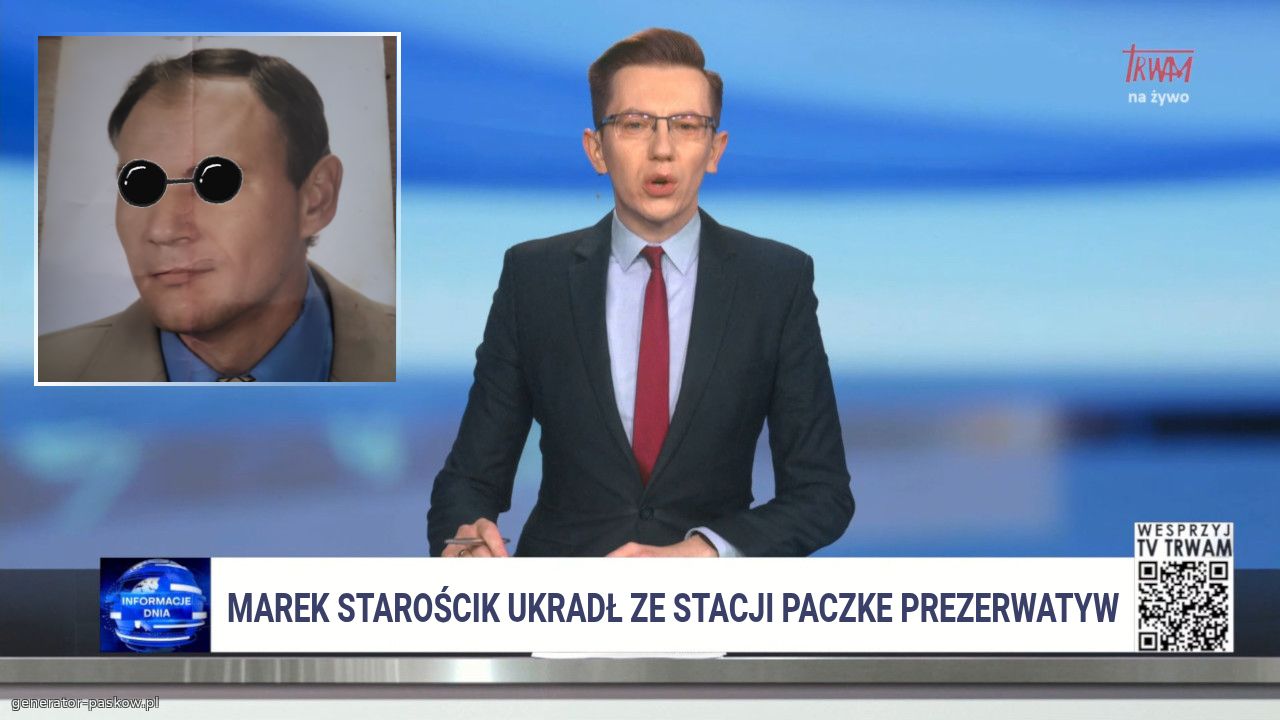 MAREK STAROŚCIK UKRADŁ ZE STACJI PACZKE PREZERWATYW