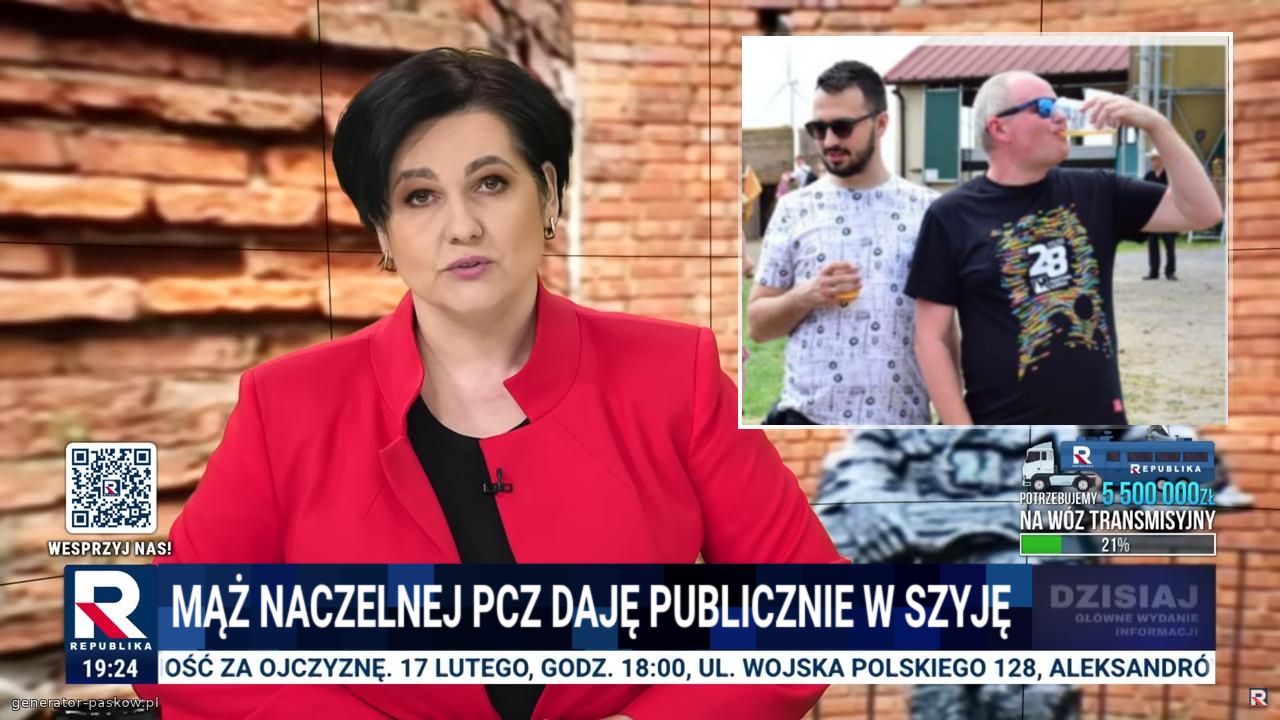 Mąż naczelnej PCZ daję publicznie w szyję 
