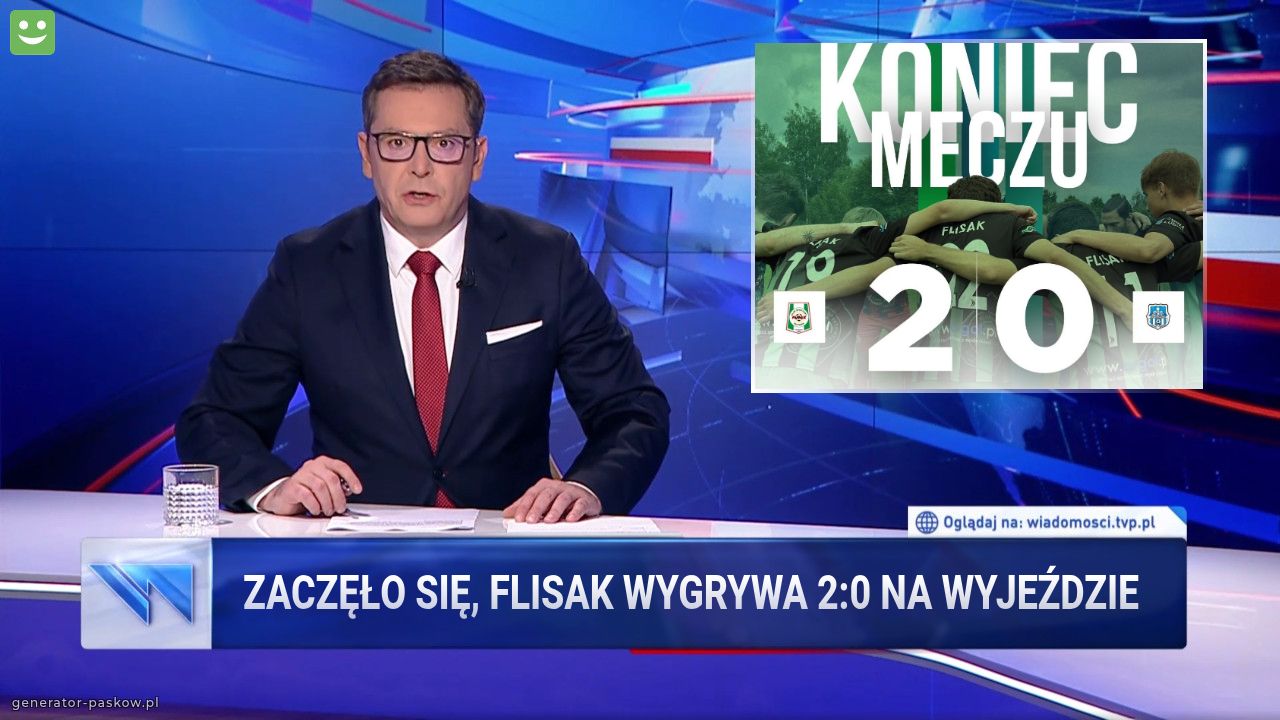 Zaczęło się, flisak wygrywa 2:0 na wyjeździe