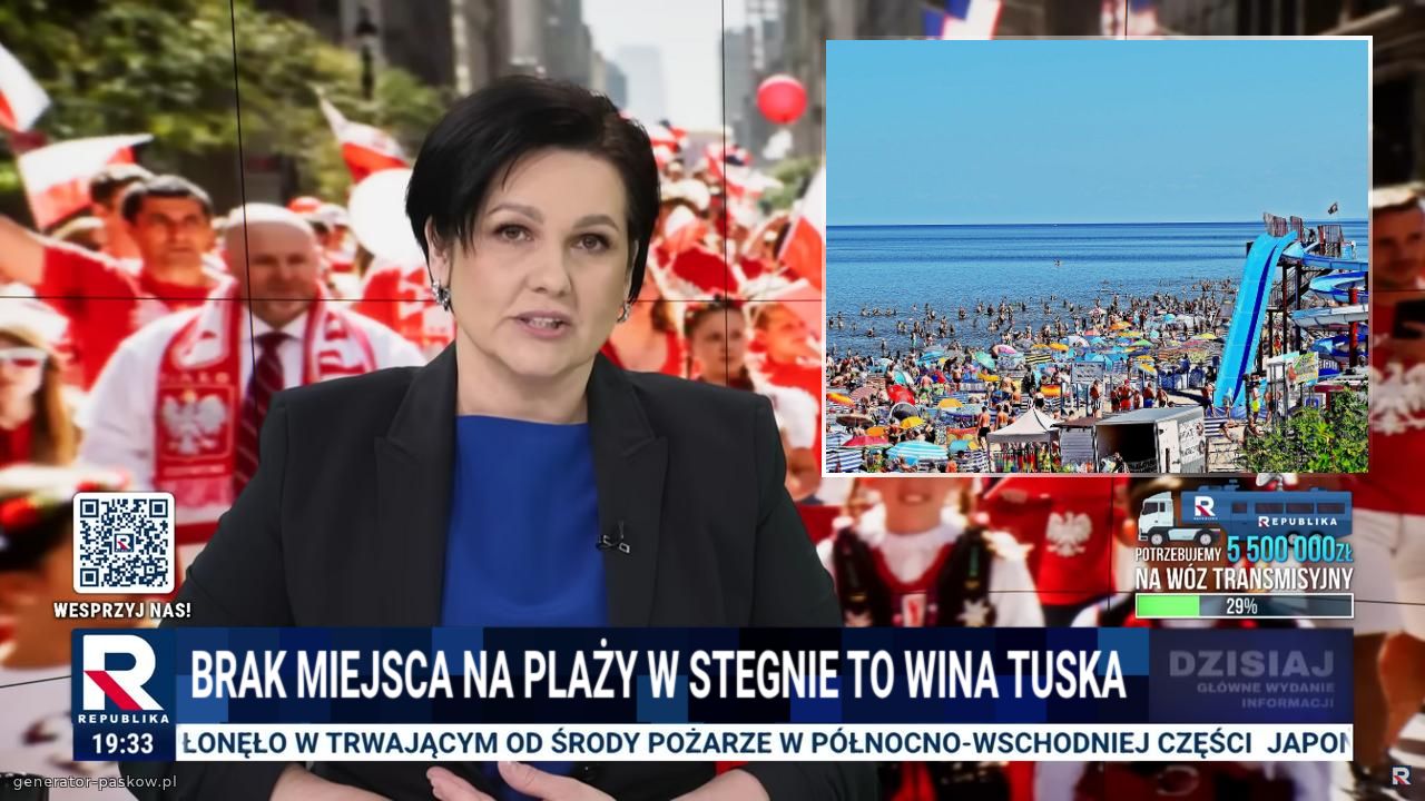 brak miejsca na plaży w stegnie to wina tuska 