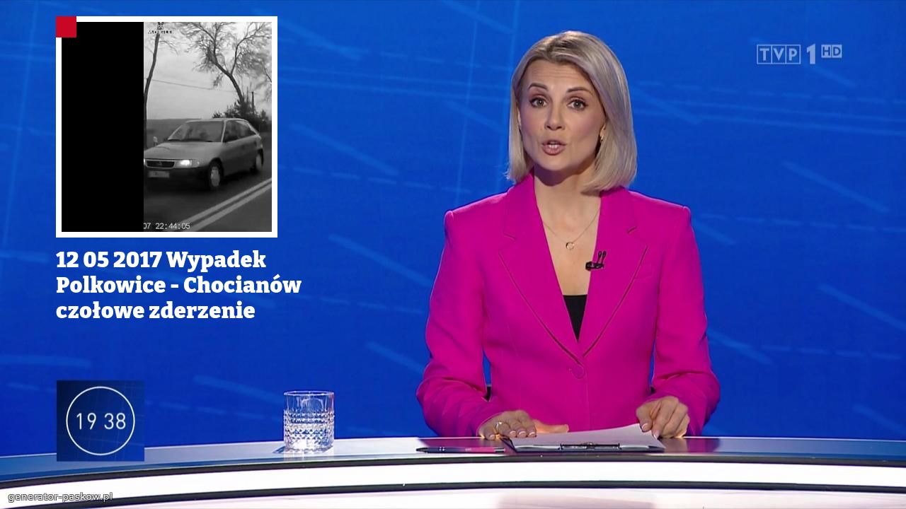 12 05 2017 Wypadek Polkowice - Chocianów czołowe zderzenie