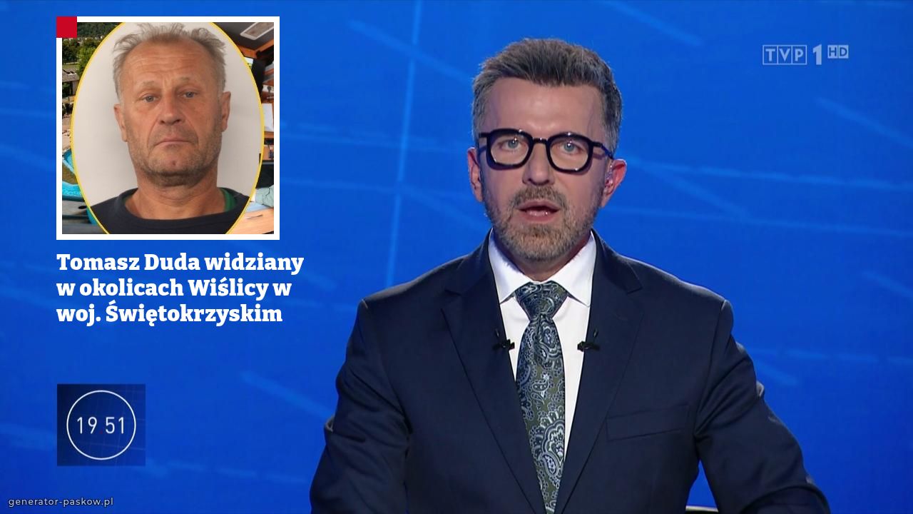 Tomasz Duda widziany w okolicach Wiślicy w woj. Świętokrzyskim 