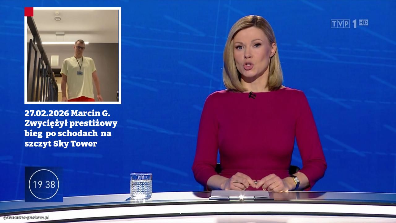 27.02.2026 Marcin G.  Zwyciężył prestiżowy bieg  po schodach  na szczyt Sky Tower