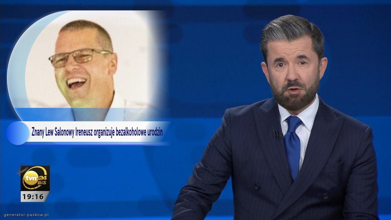 Znany Lew Salonowy Ireneusz organizuje bezalkoholowe urodzin