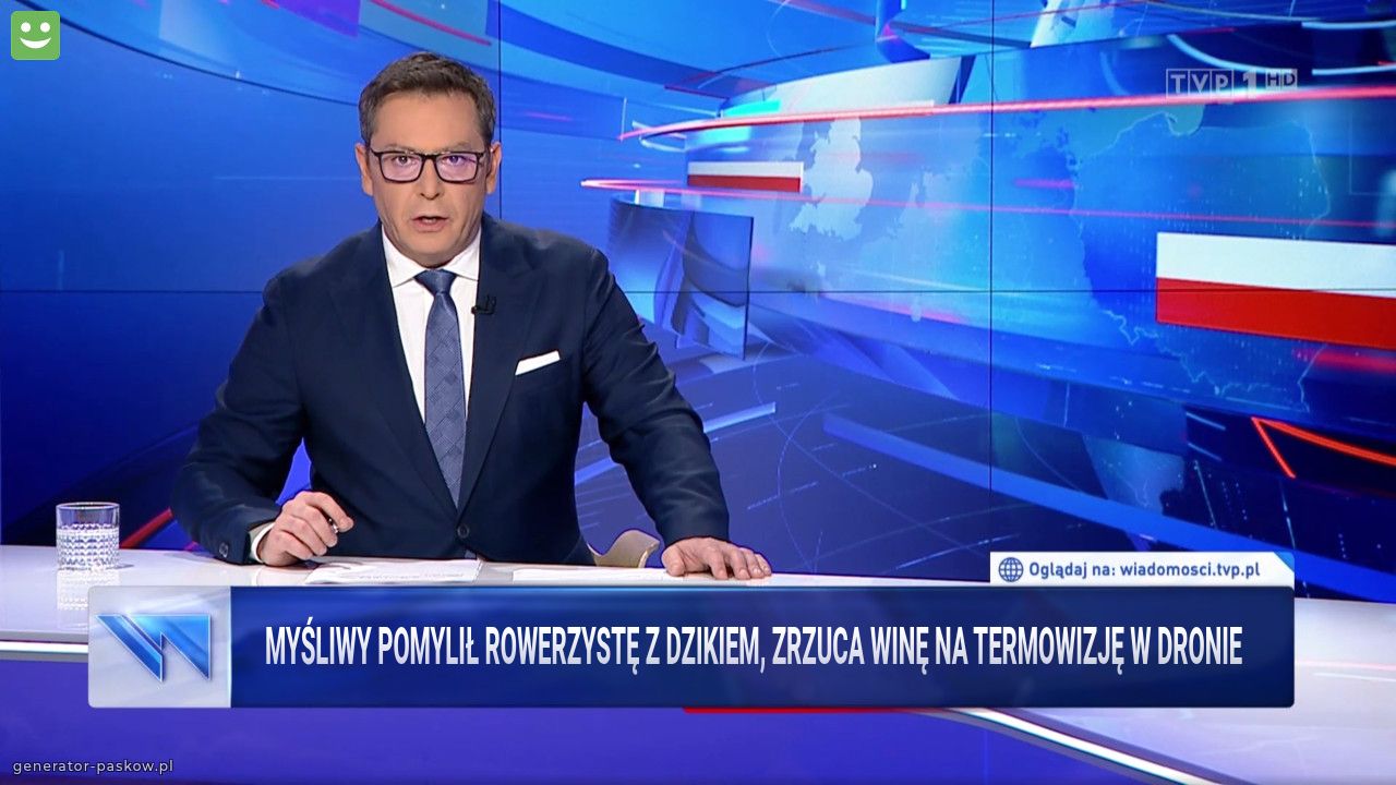 Myśliwy pomylił rowerzystę z dzikiem, zrzuca winę na termowizję w dronie
