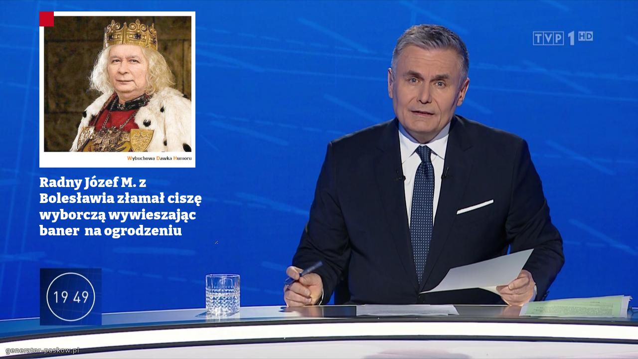 Radny Józef M. z Bolesławia złamał ciszę wyborczą wywieszając baner  na ogrodzeniu 