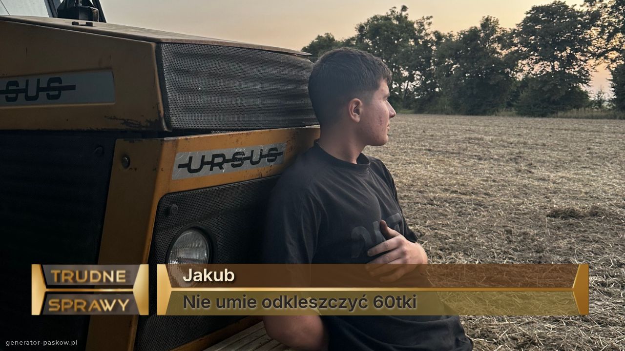 Jakub
Nie umie odkleszczyć 60tki