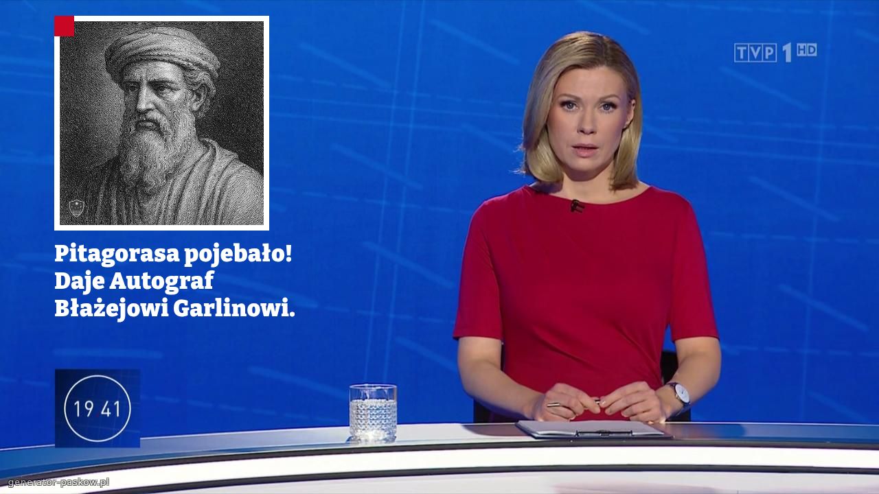Pitagorasa pojebało! Daje Autograf  Błażejowi Garlinowi.