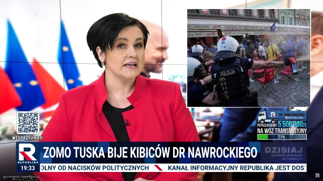 ZOMO Tuska BIJE KIBICÓW Dr Nawrockiego