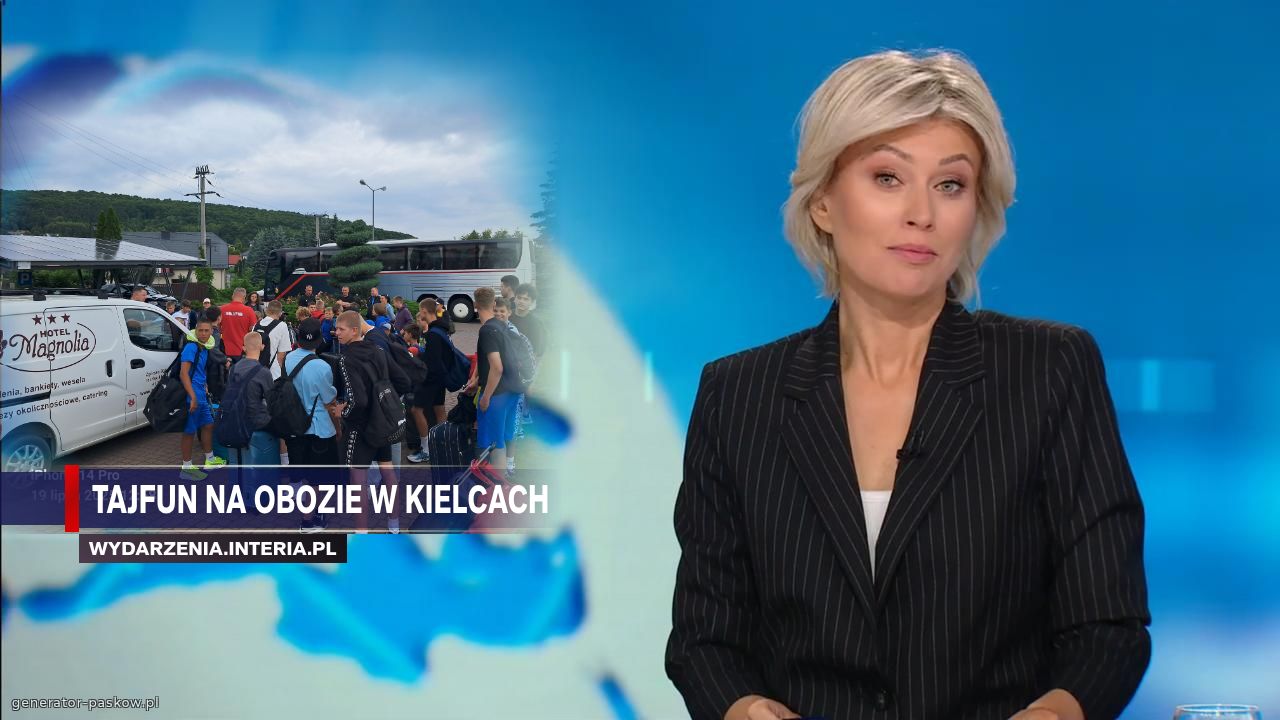Tajfun na obozie w Kielcach