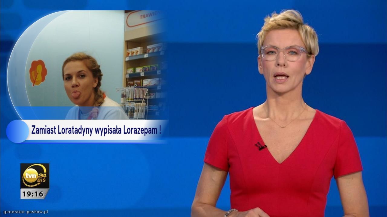 Zamiast Loratadyny wypisała Lorazepam !