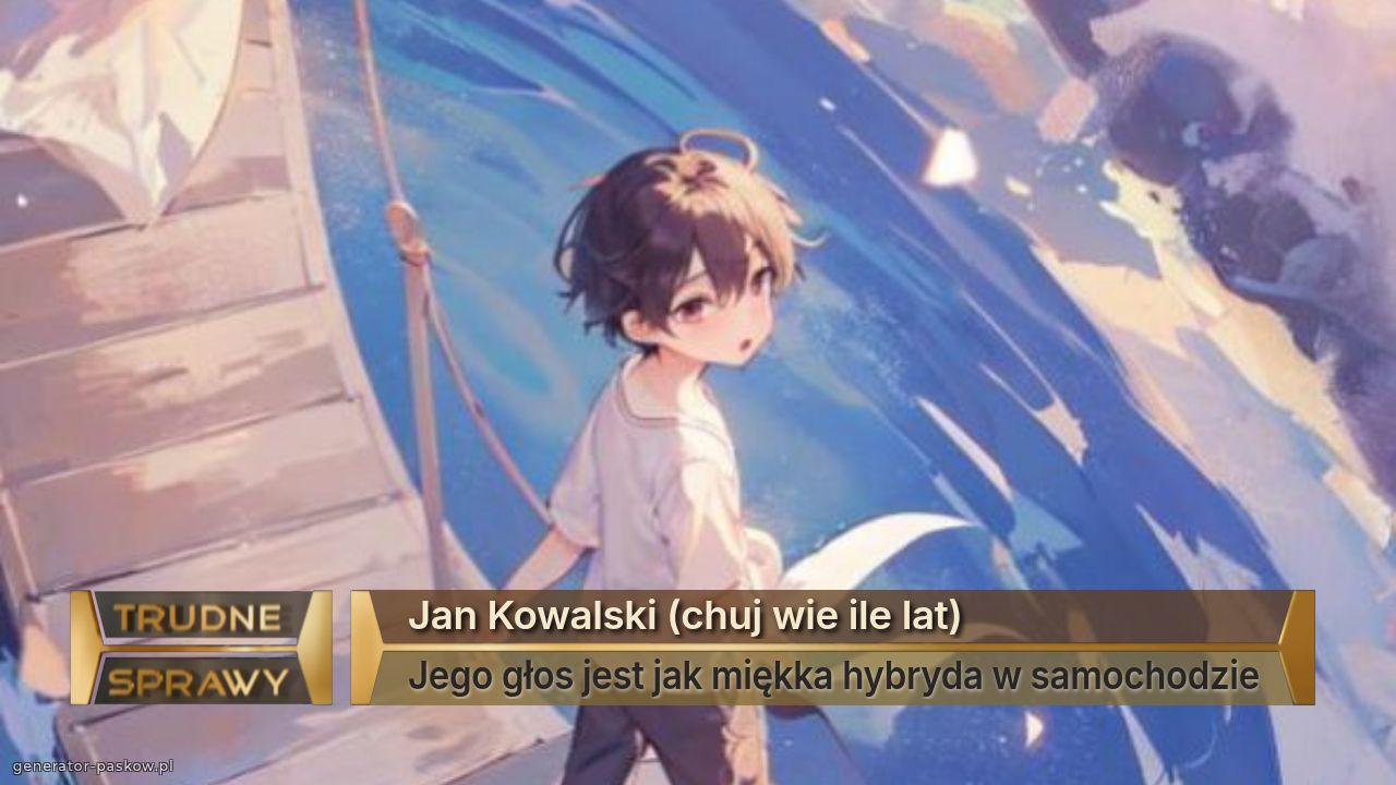 Jan Kowalski (chuj wie ile lat)
Jego głos jest jak miękka hybryda w samochodzie