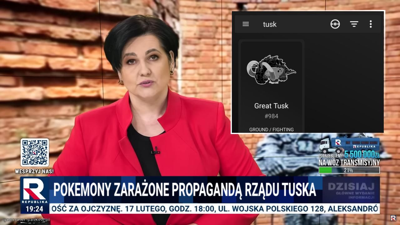 Pokemony zarażone propagandą rządu Tuska 