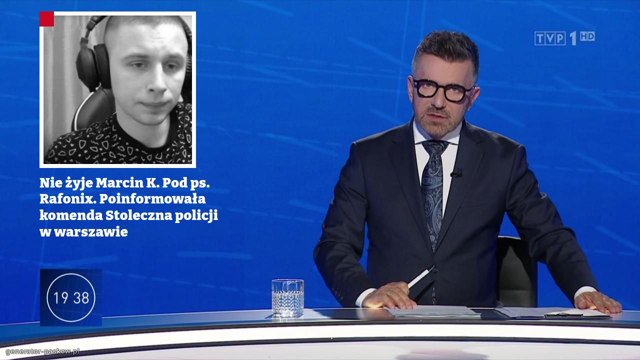 Nie żyje Marcin K. Pod ps. Rafonix. Poinformowała komenda Stoleczna policji w warszawie