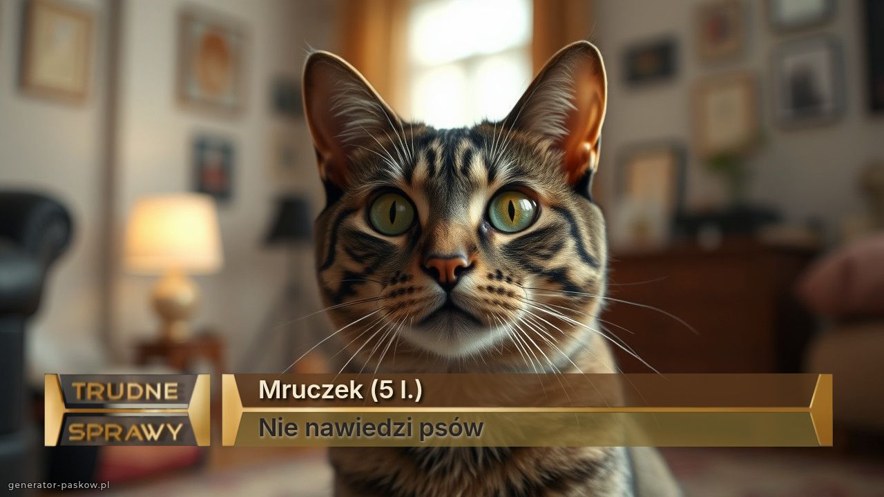 Mruczek (5 l.)
Nie nawiedzi psów