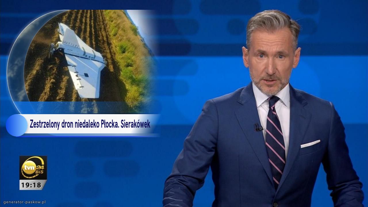 Zestrzelony dron niedaleko Płocka. Sierakówek