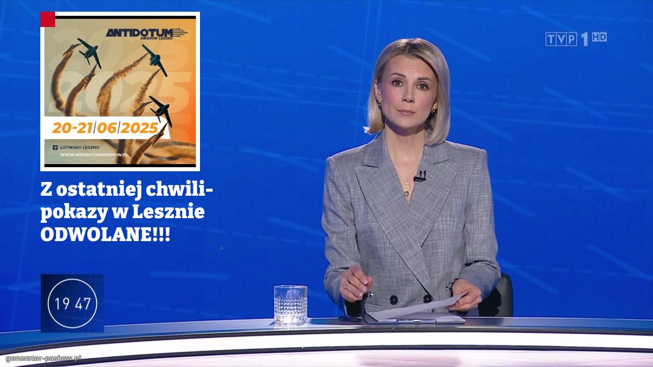 Z ostatniej chwili- pokazy w Lesznie ODWOLANE!!!