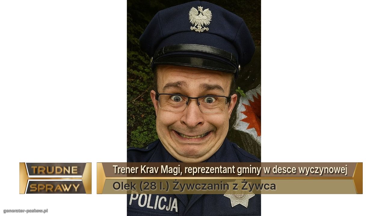 Trener Krav Magi, reprezentant gminy w desce wyczynowej
Olek (28 l.) Żywczanin z Żywca