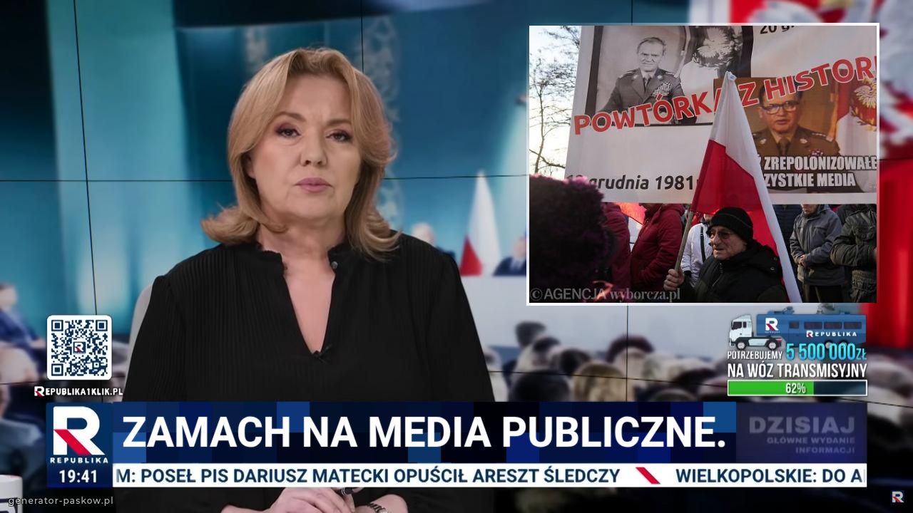 Zamach na media publiczne.